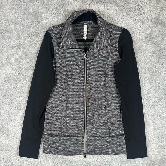 LULULEMON Daily Yoga Coco Pique Black Jacket Women’s, Size 6 - Picture 12 of 15